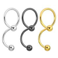 Titanium Steel Curved Barbell, plated, Unisex, more colors for choice, 27x4mm, Sold By PC