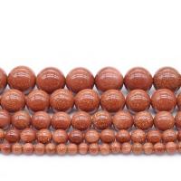 Natural Goldstone Beads, Round, polished, DIY & different size for choice, Sold By Strand