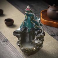 Backflow Incense Burner, Porcelain, for home and office & durable, more colors for choice, 140x115x190mm, Sold By PC
