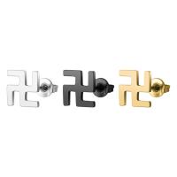 Titanium Steel Stud Earring, plated, fashion jewelry & Unisex, more colors for choice, 0.80x10x8mm, Sold By PC