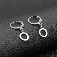 Huggie Hoop Drop Earring, Titanium Steel, plated, fashion jewelry & Unisex, more colors for choice, 27x10x8mm, Sold By PC