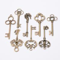 Tibetan Style Key Pendants, plated, fashion jewelry & DIY & different styles for choice, more colors for choice, Sold By PC