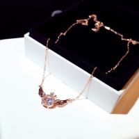 Zinc Alloy smykker halskæde, med 1.57inch extender kæde, Wing Shape, forgyldt, oval kæde & for kvinde & med rhinestone, flere farver til valg, nikkel, bly & cadmium fri, 28x15mm, Solgt Per Ca. 7.5 inch Strand