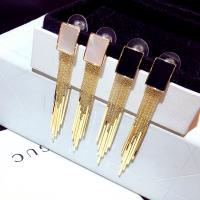 Fashion Fringe Earrings Zinc Alloy plated Korean style & for woman nickel lead & cadmium free Sold By Pair
