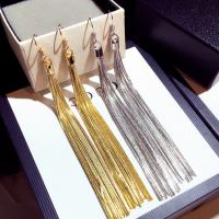 Zinc Alloy Tassel Earring plated Korean style & for woman nickel lead & cadmium free Sold By Pair