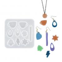 DIY Epoxy Mold Set Silicone Square for DIY Jewelry Pendants plated durable white Sold By Lot