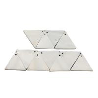 Pingentes de concha, Triângulo, polido, DIY, branco, vendido por PC