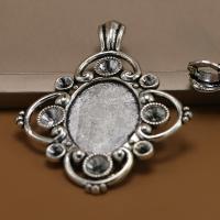 Tibetan Style Pendants, plated, DIY, silver color, 52*67mm, Sold By PC