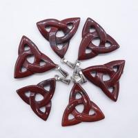 Gemstone Pendants Jewelry Natural Stone with Zinc Alloy Triangle polished DIY & for woman nickel lead & cadmium free Sold By PC