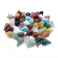 Ювелирные подвески из драгоценных камней, Природный камень, с цинковый сплав, полированный, DIY & Женский, разноцветный, не содержит никель, свинец, 22x16mm, продается PC