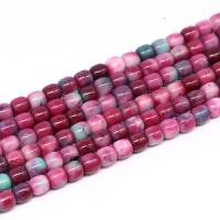 Gemstone Jewelry Beads, Tourmaline, Drum, DIY & different size for choice, fuchsia, Sold By Strand