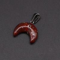 Gemstone Pendants Jewelry Natural Stone with Zinc Alloy polished DIY 30mm Sold By PC