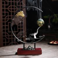Backflow Incense Burner, Porcelain, plated, for home and office & durable, Sold By Box