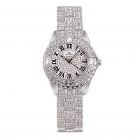 Damen Armbanduhr, Zinklegierung, mit Österreichischer Kristall & Edelstahl, plattiert, Modeschmuck, keine, 33x8mm,32x15mm, verkauft von PC