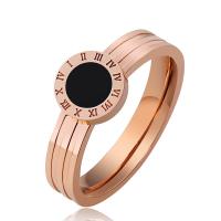 Titanium Čelik Finger Ring, pozlaćen, modni nakit & za žene, više boja za izbor, 4mm, Prodano By PC