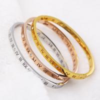 Stainless Steel Bangle, with Cubic Zirconia, plated, fashion jewelry & Unisex, more colors for choice, 4/6x165/178, Sold By PC