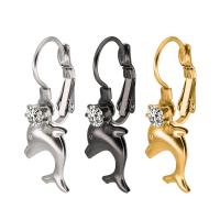 Titanium Steel Lever Back Earring, plated, fashion jewelry & for woman, more colors for choice, Sold By PC