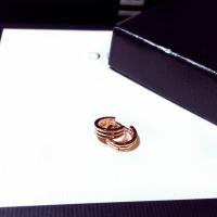 Zinc Alloy Huggie Hoop Earring rose gold color plated Korean style & for woman nickel lead & cadmium free Sold By Pair
