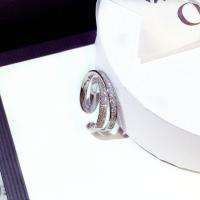 Zinc Alloy fingerring, sølvfarvet forgyldt, justerbar & for kvinde & med rhinestone, nikkel, bly & cadmium fri, Størrelse:6-8, Solgt af PC