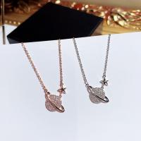 Zinc Alloy Jewelry Necklace with 1.57inch extender chain plated oval chain & for woman & with rhinestone nickel lead & cadmium free Sold Per Approx 7 Inch Strand