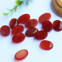 Agate Cabochon, Red Agate, Oval, polished, DIY & different size for choice, red, Sold By PC