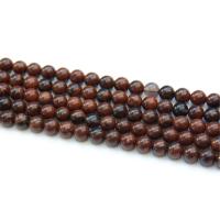 Mahagoni Obsidian Perlen, mahagonibrauner Obsidian, rund, poliert, DIY & verschiedene Größen vorhanden, verkauft von Strang