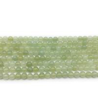 Natural Jade Beads Jade New Mountain Round polished DIY green Sold By Strand