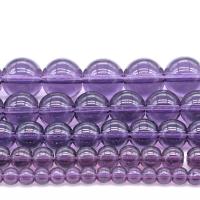 Round Crystal Beads polished DIY Violet Sold By Strand