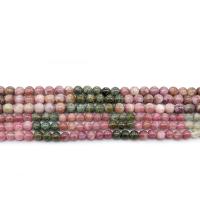 Tourmaline Beads, Round, polished, DIY & different size for choice, Sold By Strand
