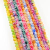Jade Beads, Natursten, Runde, mode smykker & du kan DIY, flere farver til valg, 8mm, 48pc'er/Strand, Solgt af Strand