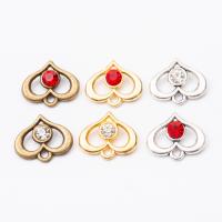 Zinc Alloy Heart Pendants with Rhinestone plated fashion jewelry & DIY Sold By PC