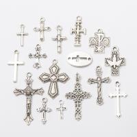 Tibetan Style Cross Pendants, plated, fashion jewelry & DIY & different size for choice, more colors for choice, Sold By PC