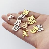 Stainless Steel Connector Alphabet Letter plated fashion jewelry & gothic style & DIY Sold By PC
