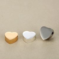 Stainless Steel Beads, 304 Stainless Steel, Heart, plated, fashion jewelry & DIY, more colors for choice, 15x15mm, Sold By PC
