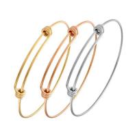 Titanium Steel Bangle, plated, adjustable & different styles for choice & for woman, 1.50mm, Inner Diameter:Approx 62mm, Sold By PC