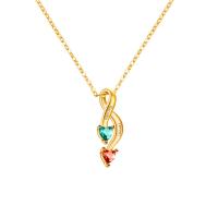 Brass Necklace, with Crystal, with 1.96inch extender chain, Number 8, plated, oval chain & with letter pattern & for woman, more colors for choice, nickel, lead & cadmium free, 9x25mm, Sold Per Approx 19.6 Inch Strand