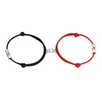 Couple Bracelet and Bangle, Stainless Steel, with PU Leather, plated, 2 pieces & different styles for choice & for couple, 17.50x5mm, Inner Diameter:Approx 60mm, Sold By Set