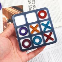 DIY Epoxy Mold Set Silicone Tic Tac Toe Resin Mold O X Board Game Silicone Epoxy plated durable Sold By PC