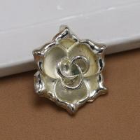 Zinc Alloy Flower Pendants plated DIY silver color 19*16mm Sold By PC