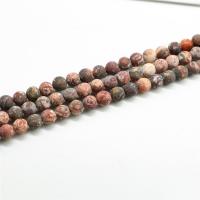 Leopard Skin Jasper Beads Leopard Skin Stone Round DIY & frosted Sold By Strand