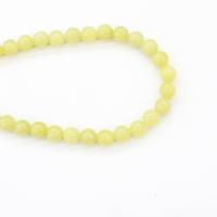 Natural Jade Beads Jade Lemon Round polished DIY yellow Sold By Strand