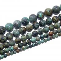 Türkis Perlen, Afrikanisches Türkis, rund, poliert, DIY & verschiedene Größen vorhanden, verkauft von Strang