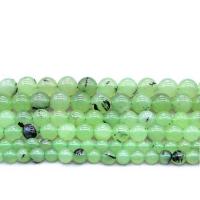 Prehnit Perle, rund, poliert, DIY & verschiedene Größen vorhanden, grün, verkauft von Strang