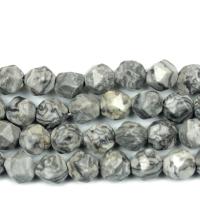 Gemstone Jewelry Beads, Map Stone, Round, polished, Star Cut Faceted & DIY & different size for choice, Sold By Strand