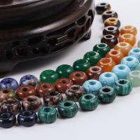 Mixed Gemstone Beads, Natural Stone, Round, polished, DIY, more colors for choice, 7x14mm, Sold By PC
