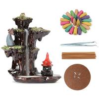 Backflow Incense Burner Porcelain plated for home and office & durable Sold By Set