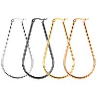 Titanium Steel Hoop Earring, plated, fashion jewelry & different styles for choice, more colors for choice, Sold By Pair