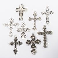 Tibetan Style Cross Pendants, plated, fashion jewelry & DIY & different styles for choice, more colors for choice, Sold By PC