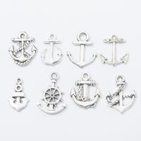 Tibetan Style Ship Wheel & Anchor Pendant, plated, fashion jewelry & DIY & different styles for choice, more colors for choice, Sold By PC