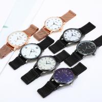 Women Wrist Watch, Tibetan Style, with Magnet & PU Leather & Glass, plated, fashion jewelry & Unisex, more colors for choice, 245x18x28mm, Sold By PC